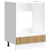 Ovenkast Lucca bewerkt hout artisanaal eikenkleur - thumbnail