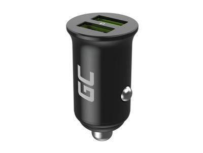 Groene cel autolader GC PowerRide Nano36 36W 6A 2x USB-A