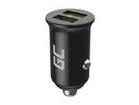 Groene cel autolader GC PowerRide Nano36 36W 6A 2x USB-A - thumbnail