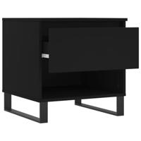 Salontafels 2 st 50x46x50 cm bewerkt hout zwart - thumbnail