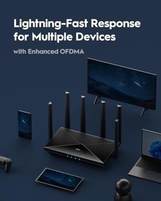 Cudy BE6500 WiFi 7-router Dualband Gigabit gamingrouter, 6500 Mbit/s, VPN-client en -server, compatibel met Cudy Mesh en APP, Broadcom 2 GHz quad-core CPU, WR6500