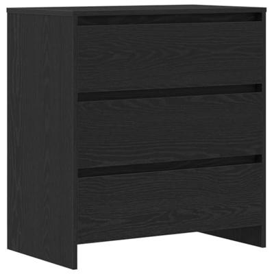 Dressoir met lade 2 pcs Zwart 70 x 41 x 75 cm Bewerkt hout