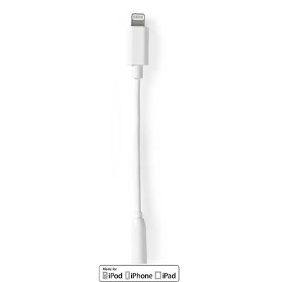 Nedis Lightning-Adapter | Apple Lightning 8-Pins naar 3,5 mm Female | 0.10 m | 1 stuks - CCGB39950WT01 CCGB39950WT01
