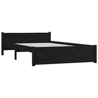 Bedframe massief hout zwart 135x190 cm 4FT6 Double - thumbnail