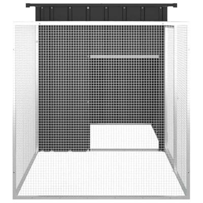 VidaXL Kippenhok 200x91x100 cm gegalvaniseerd staal antracietkleurig