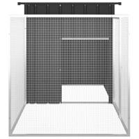 VidaXL Kippenhok 200x91x100 cm gegalvaniseerd staal antracietkleurig - thumbnail