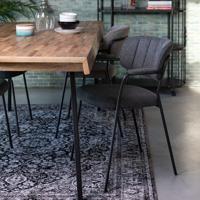 Housecraft Jolien Eetkamerstoelen Zwart|Donkergrijs - Set van 2 - thumbnail
