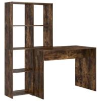 Bureau met plank Gerookt eiken 138.5 x 55 x 143 cm Bewerkt hout - thumbnail