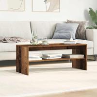 Tv-meubel 100x40x40 cm bewerkt hout oud houtkleurig - thumbnail