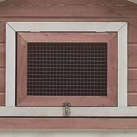 Konijnenhok 303x60x86 cm massief grenen- en vurenhout mokka - thumbnail