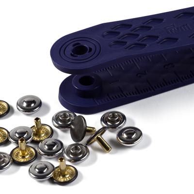 Siernieten messing 9mm zilver-oud ijzer