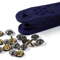 Siernieten messing 9mm zilver-oud ijzer - thumbnail