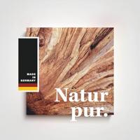Fischer & Honsel SchemerlampShine-Wood met crème kap - 40484 - thumbnail