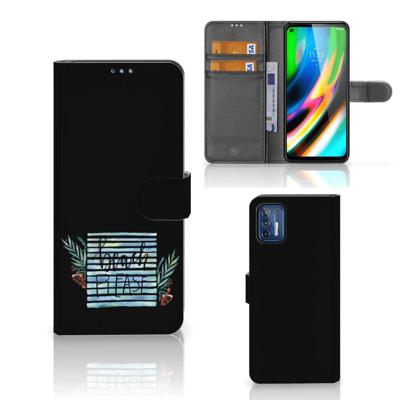 Motorola Moto G9 Plus Leuk Hoesje Boho Beach | Portemonnee hoesje