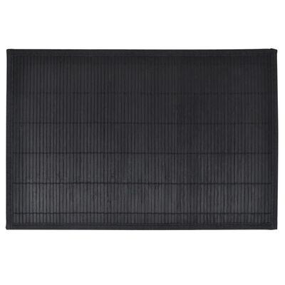 VidaXL 6 placemats bamboe 30 x 45 cm zwart VidaXL 6 placemats bamboe 30 x 45 cm zwart