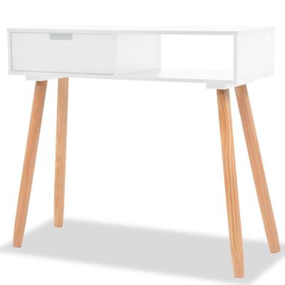 VidaXL Wandtafel 80x30x72 cm massief grenenhout wit VidaXL Wandtafel 80x30x72 cm massief grenenhout wit