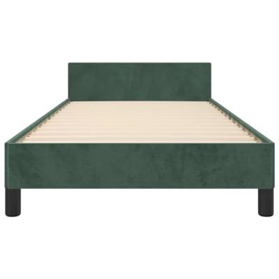 Bedframe zonder matras 90x200 cm fluweel donkergroen