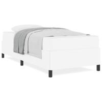 Bedframe met matras met matras Wit 90 x 190 cm Kunstleer - thumbnail