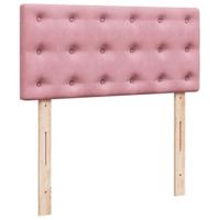 Boxspring met matras fluweel roze 90x190 cm - thumbnail