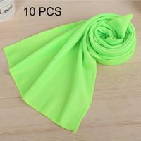 10 stuks Outdoor sporten Protable koud gevoel voorkomen zonnesteek ijs handdoek grootte: 30*80cm(Green) - thumbnail