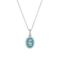 Ketting Dames Amen CLANSMBPE Blauw Zilverkleurig - thumbnail