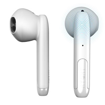 Ryght Nemesis + TrueWireless hoofdtelefoon met touchscreen en automatische verbinding, behuizing met inductieoplader (inductieoplader inbegrepen) wit