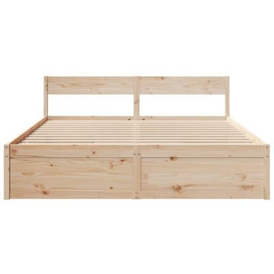 Bedframe zonder matras massief grenenhout 200x200 cm