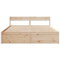 Bedframe zonder matras massief grenenhout 200x200 cm - thumbnail