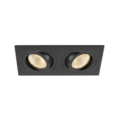 SLV Zwarte inbouwspotNew Tria 155 2x Led 2700K - 1008512