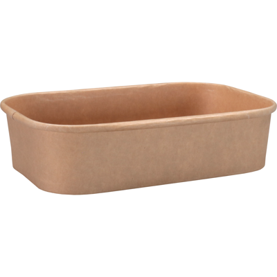 Depa Bak | Karton + PP | 500ml | maaltijdcontainer | 169x117x41mm | bruin | 300 stuks