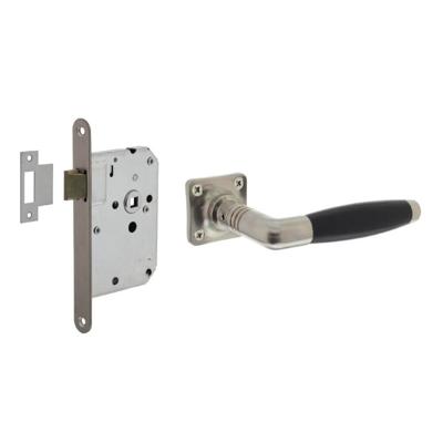 Intersteel Deurbeslag set Loopslot RVS met Deurkruk Ton Basic op rozet Mat nikkel
