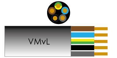 Enzo kabel vmvl rond 5x1,50 qmm wit 1227585