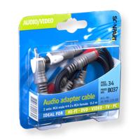 Scanpart Verlengkabel Tulp(m)-2tulp(f)a2 0.2m - thumbnail