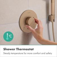 Hansgrohe Ecostat Comfort S inbouwthermostaat - 2 functies - brushed bronze (brons) 33715140 - thumbnail