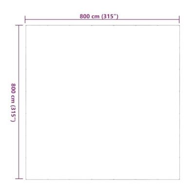 Doorzichtig zeildoek met zeilringen 8x8 m PVC Doorzichtig zeildoek met zeilringen 8x8 m PVC
