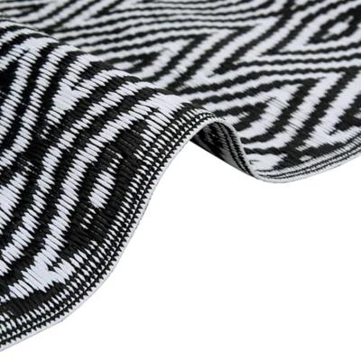 Buitenkleed 190x290 cm PP wit en zwart Buitenkleed 190x290 cm PP wit en zwart