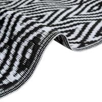 Buitenkleed 190x290 cm PP wit en zwart - thumbnail