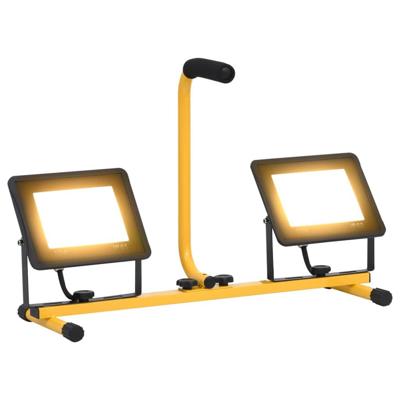 VidaXL Spotlight met handvat led 2x50 w warmwit VidaXL Spotlight met handvat led 2x50 w warmwit
