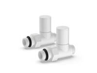 Aansluitset Zijaansluiting Radiator Plieger Valvola Recht Wit - thumbnail