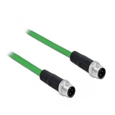 Delock 85920 M12 Netwerkkabel, patchkabel SF/UTP 5.00 m Groen 1 stuk(s)
