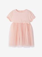 Tulle glitter jurk voor baby lichtroze - thumbnail