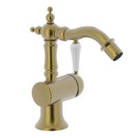 Bidetmengkraan Tres Clasic Opbouw 1 Hendel Verouderd Messing Mat Tres - thumbnail