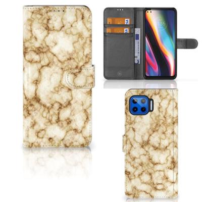 Motorola Moto G 5G Plus | Bookcase | Marmer Goud