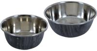 Eetbak hond RVS deco grijs 950 ml Eet-en-drinkbakken-hond Gebr. de Boon - Gebr de boon - thumbnail