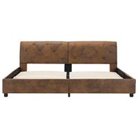Bedframe kunstsude bruin 160x200 cm - thumbnail