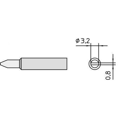 Weller XNT C Soldeerpunt Beitelvorm Grootte soldeerpunt 3.2 mm Lengte soldeerpunt: 27 mm Inhoud: 1 stuk(s)