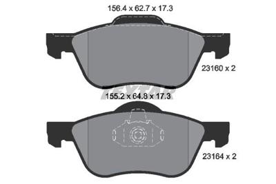 Remblokkenset, schijfrem 2316001