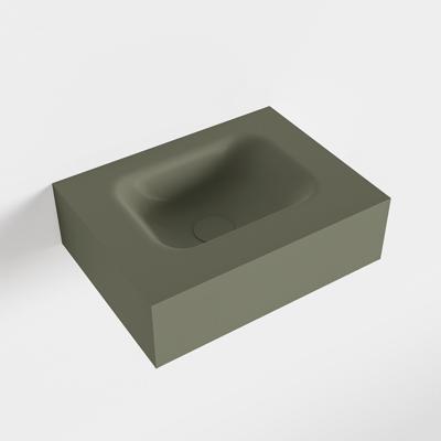 MONDIAZ LEX Army vrijhangende solid surface wastafel 40cm. Positie wasbak midden MONDIAZ LEX Army vrijhangende solid surface wastafel 40cm. Positie wasbak midden