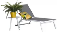 Trestino ligbed sunlounger wit - thumbnail