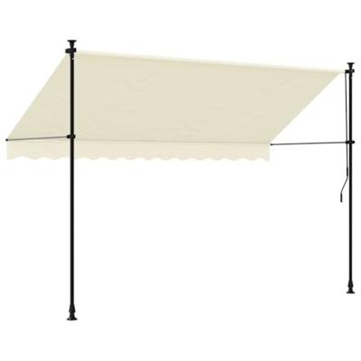 Luifel uittrekbaar 300x150 cm stof en staal crmekleurig